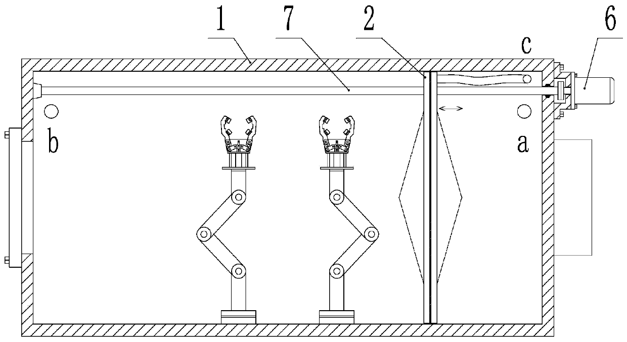 Mechanical arm vacuum operation box