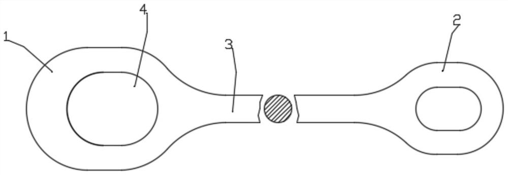 Single-arm lifting ring and production process thereof