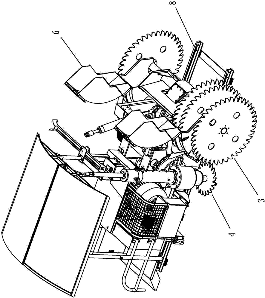 Eight-drive traveling type sandstone machine