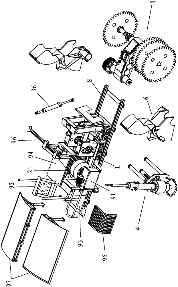 Eight-drive traveling type sandstone machine