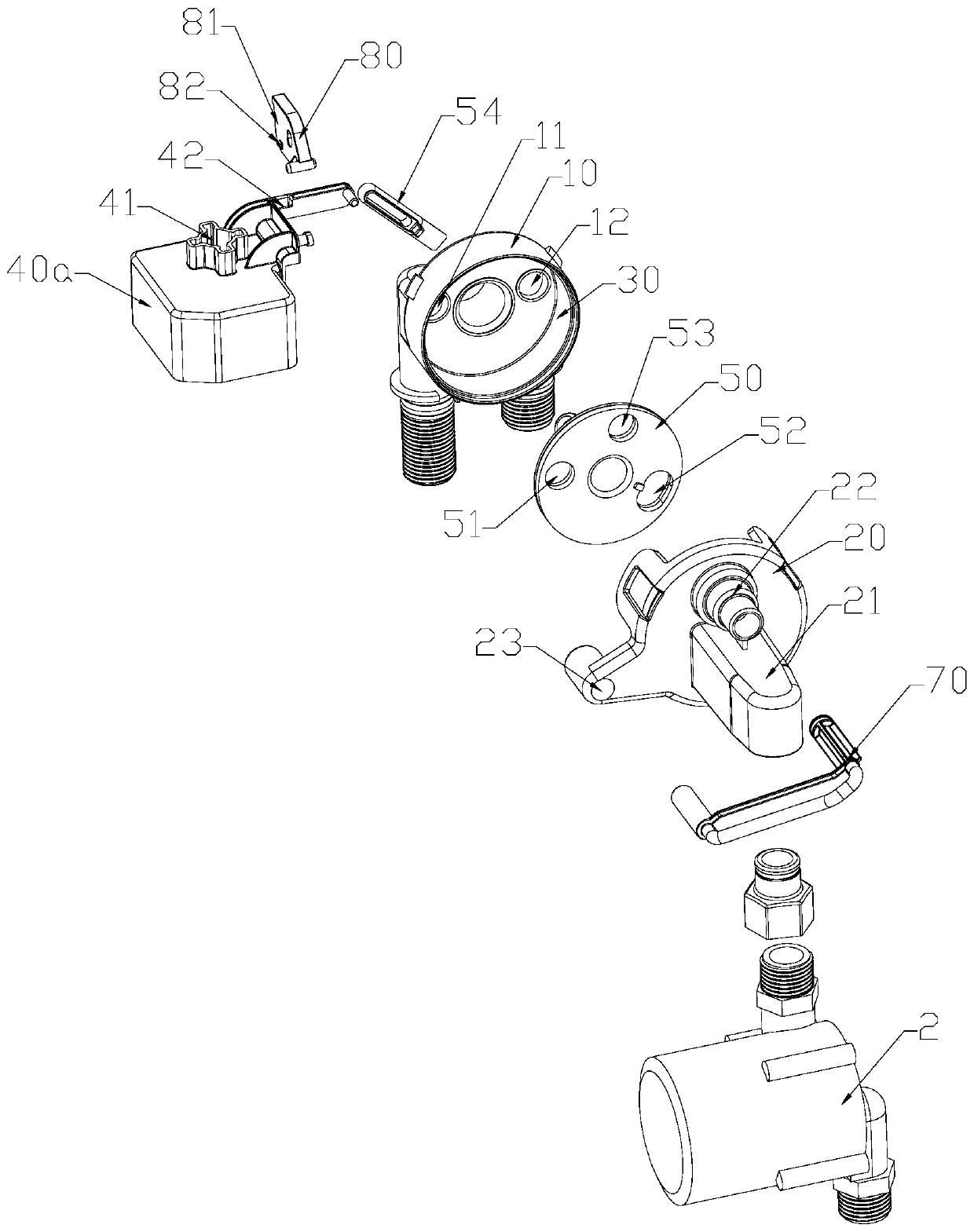 Closestool waterway switching control system and closestool