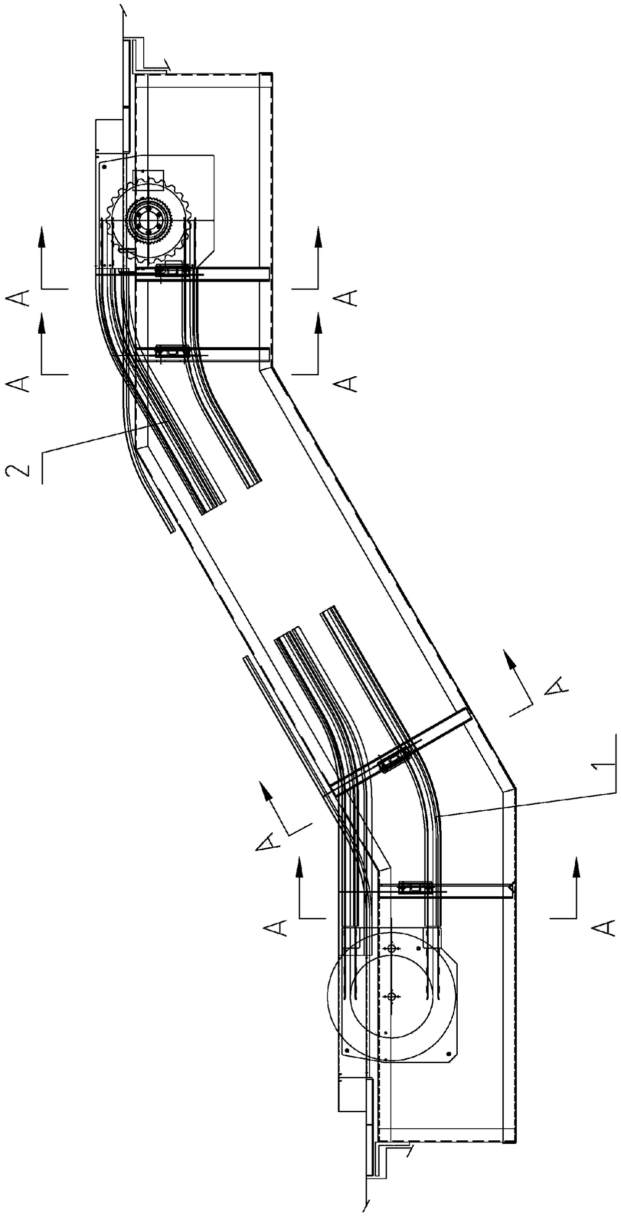Guide rail integration device of shopping trolley escalator and shopping trolley escalator