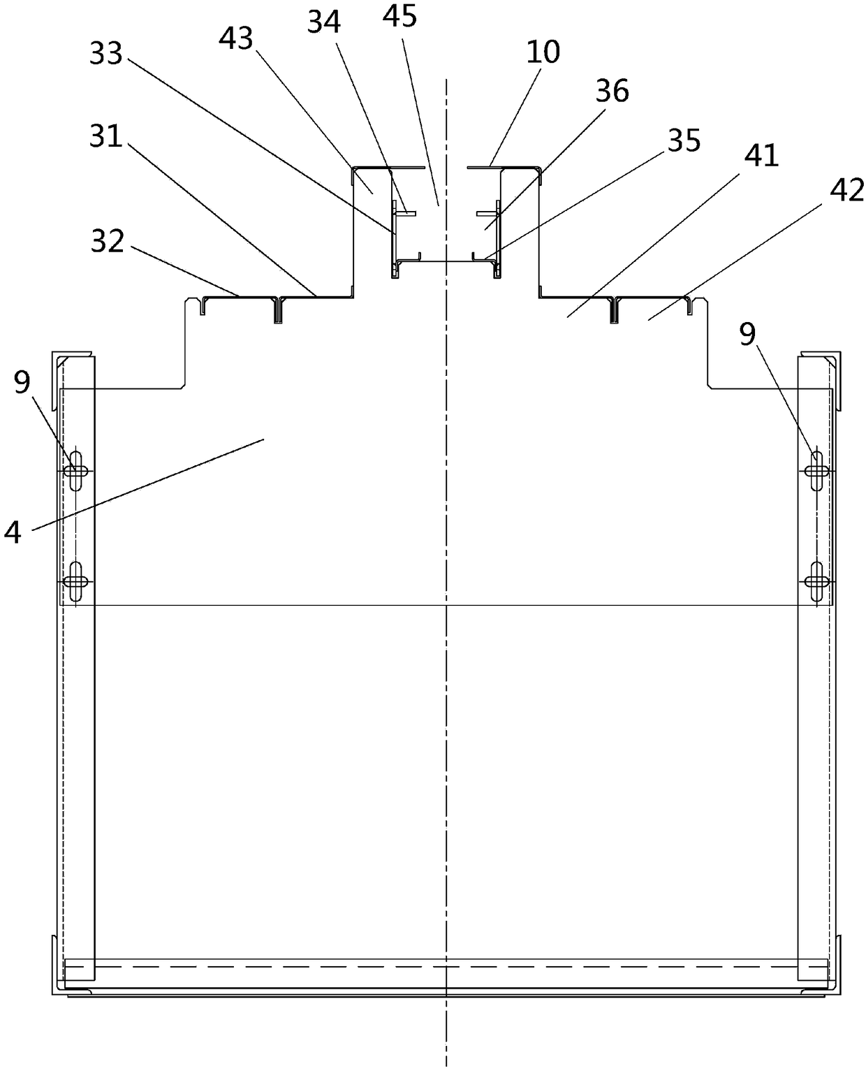 Guide rail integration device of shopping trolley escalator and shopping trolley escalator