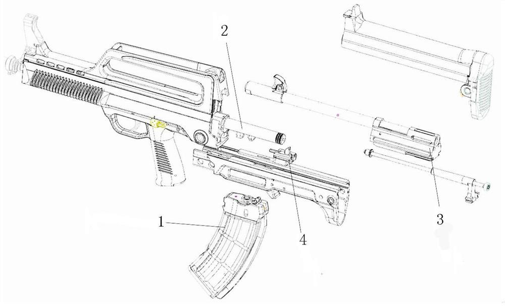 Pneumatic training gun pneumatic mechanism