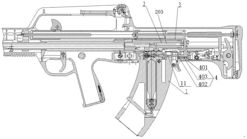 Pneumatic training gun pneumatic mechanism