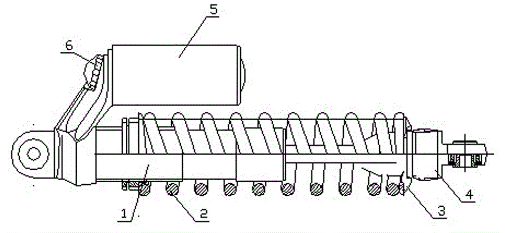 A motorcycle shock absorber with adjustable damping force