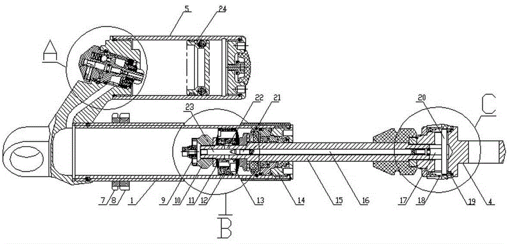 A motorcycle shock absorber with adjustable damping force