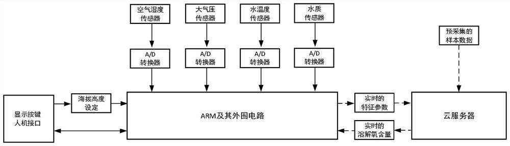 Online detection device and method for dissolved oxygen content