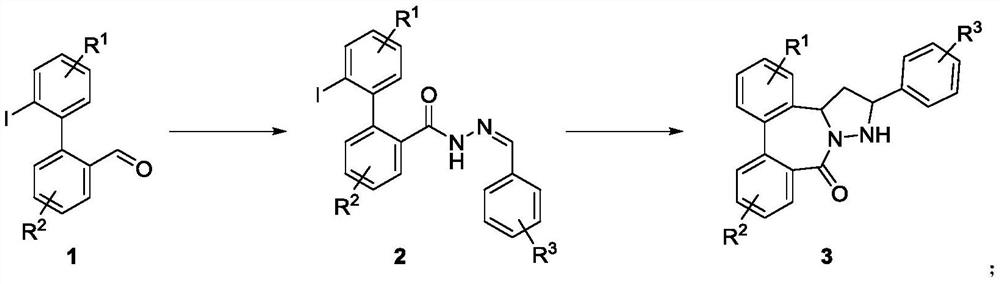 Dibenzocaprolactam pyrazolidine compound, preparation method and application thereof