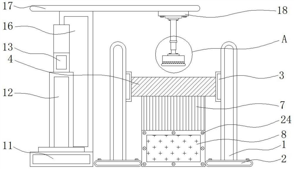 Labeling device for water quality improver packaging