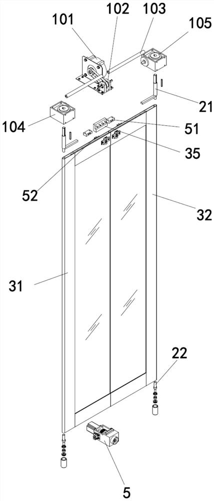 Car door opening and closing control mechanism, landing door opening and closing control mechanism and door system