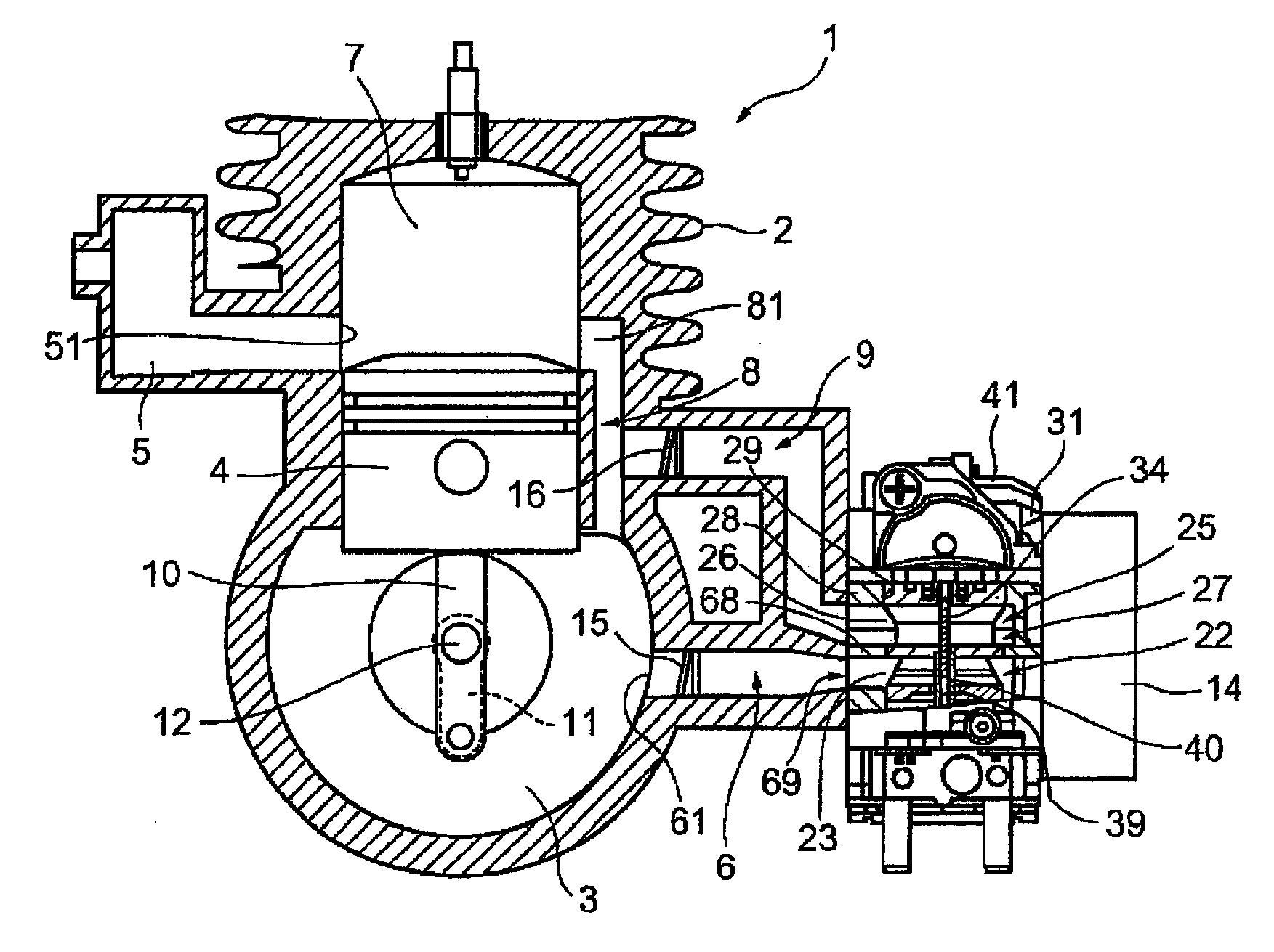 Carburetor for stratified scavenging two-cycle engine