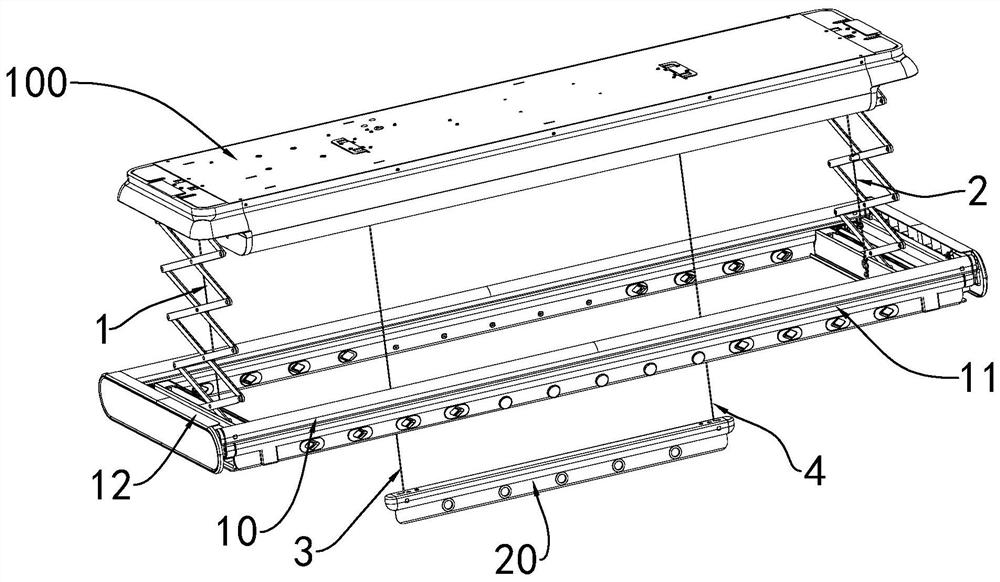 Lifting control method for independently operating multi-stage clothes airing unit