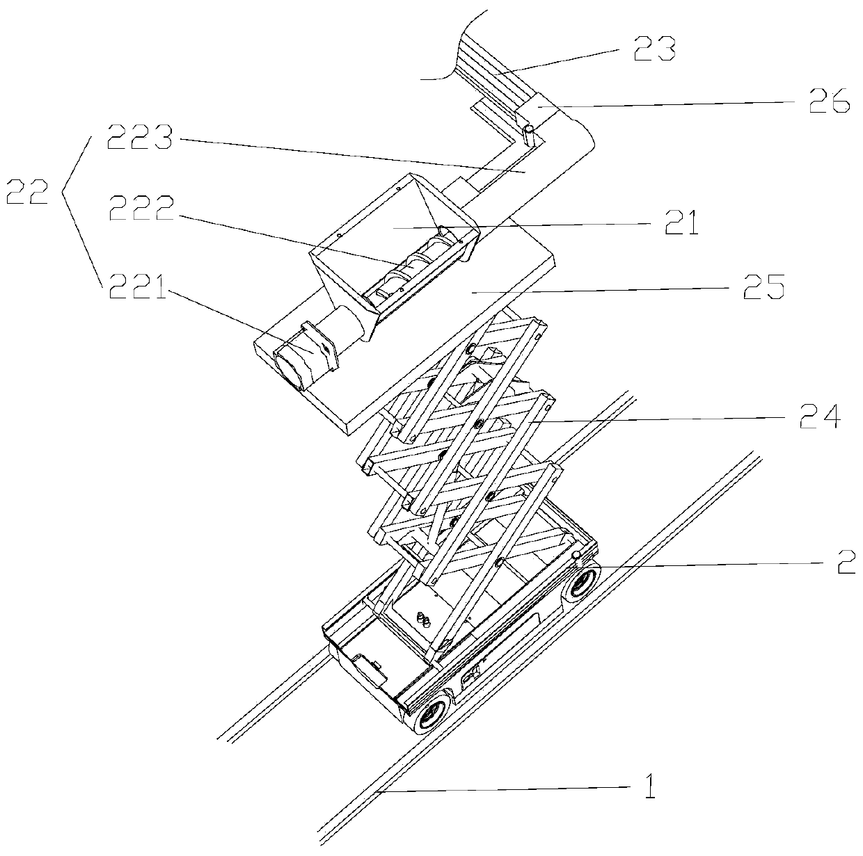 Automatic feeding device for tenebrio molitor breeding, and tenebrio molitor breeding system