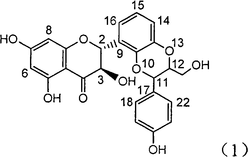 Application of flavanolignan to preparation of medicament for treating viral hepatitis B