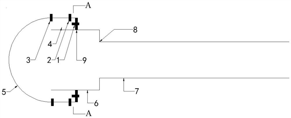 Shock wave focusing detonation combustion chamber based on multi-zone ignition