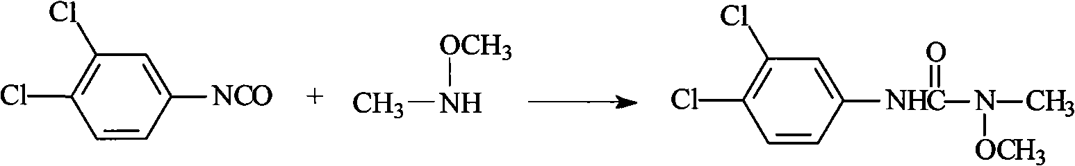Method for preparing 3-(3,4-dichlorophenyl)-1-methoxy-1-methyl urea