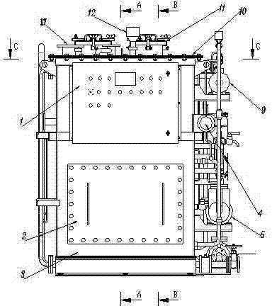 Domestic sewage treatment device for ship
