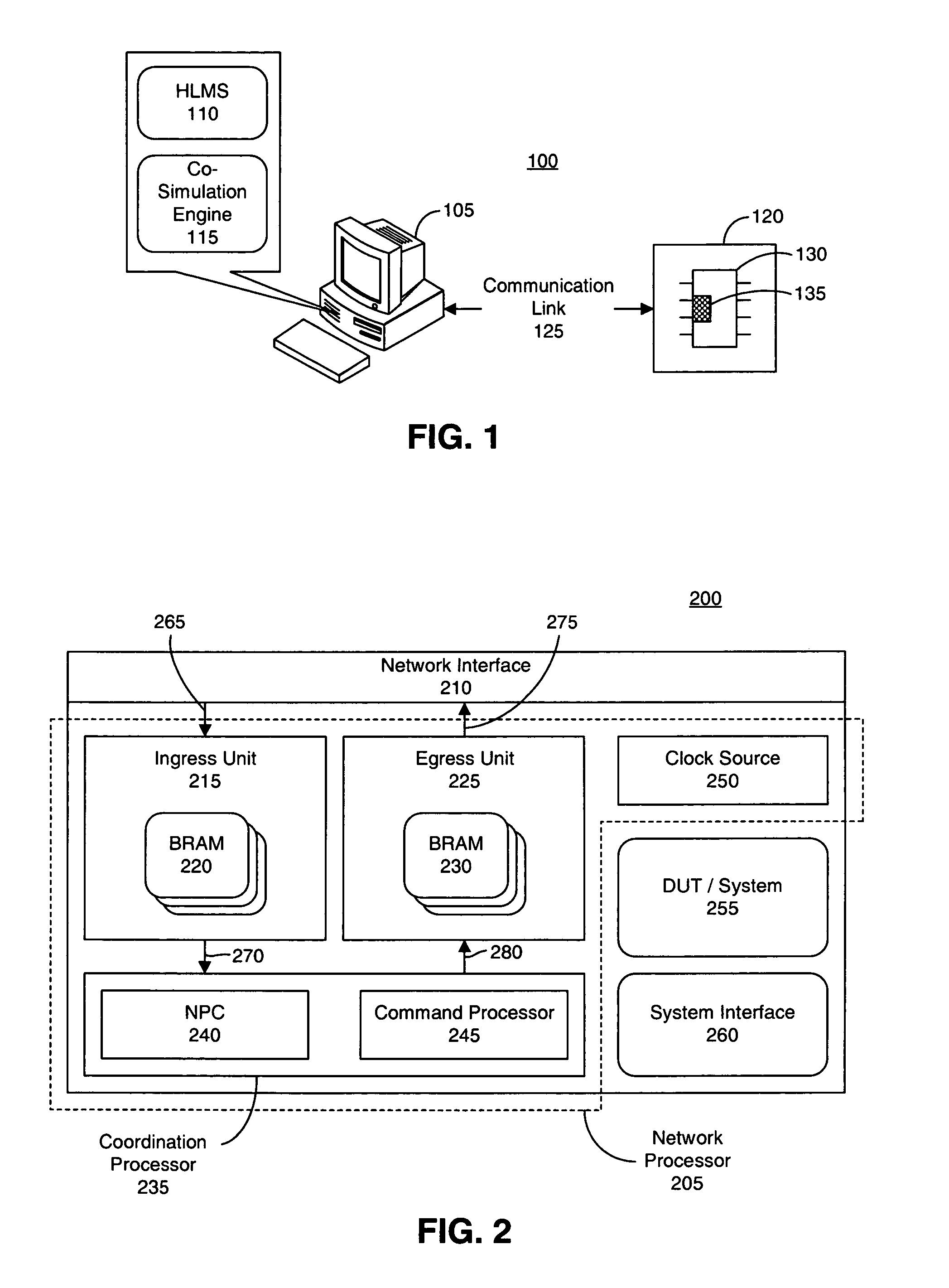 Parameterizable compact network processor for low-level communication with an integrated circuit