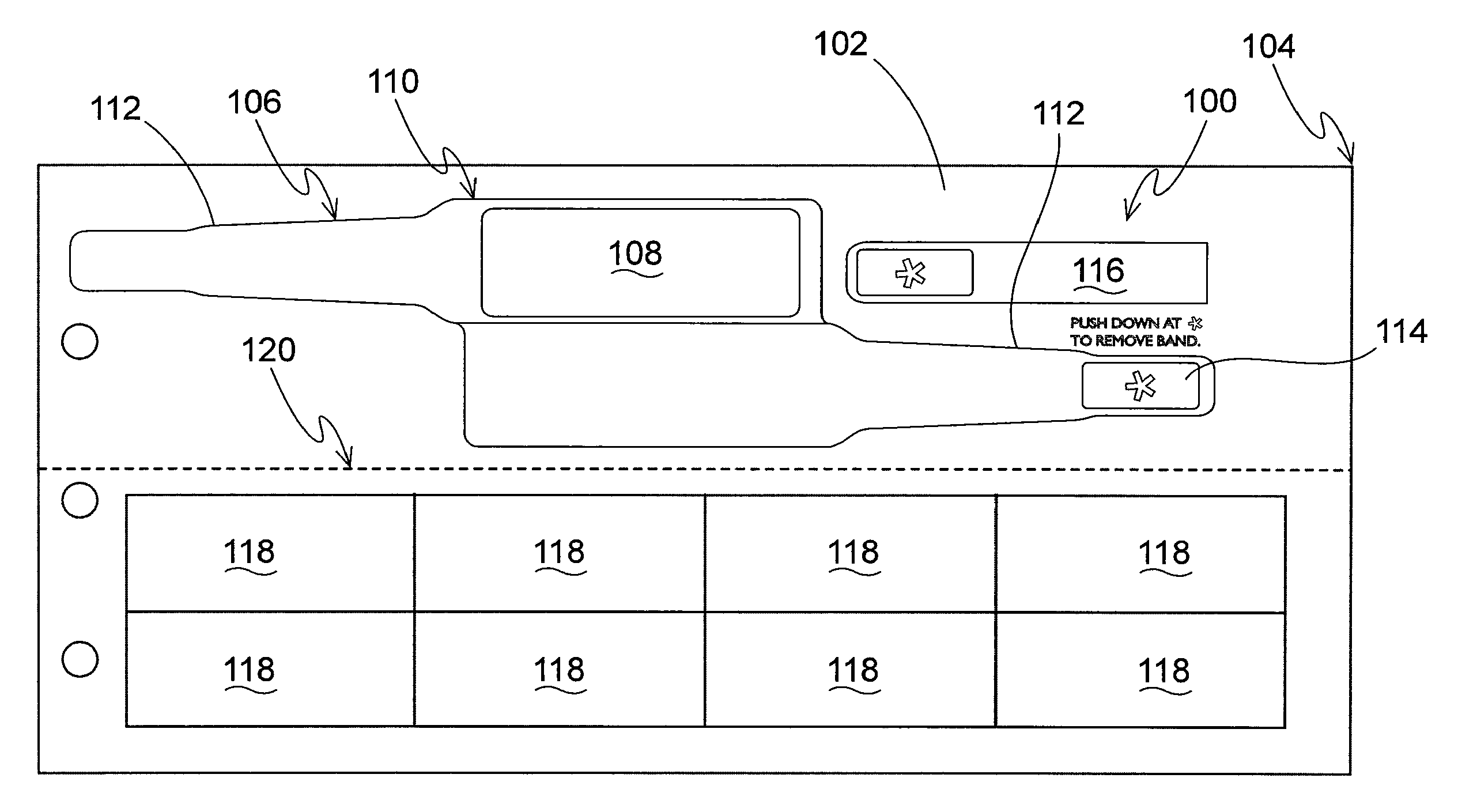 Continuous Strip of Thermal Wristband/Label Forms