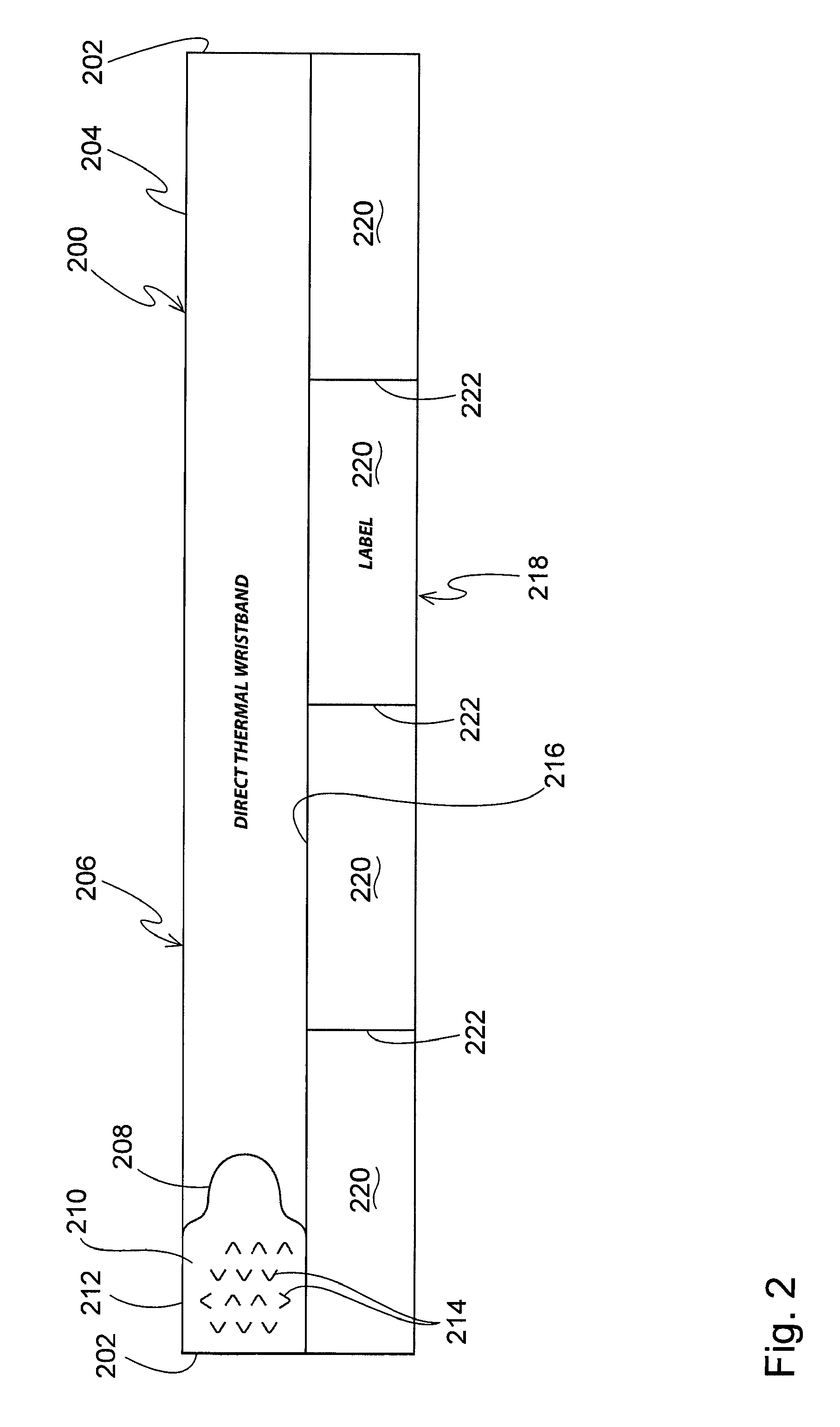 Continuous Strip of Thermal Wristband/Label Forms
