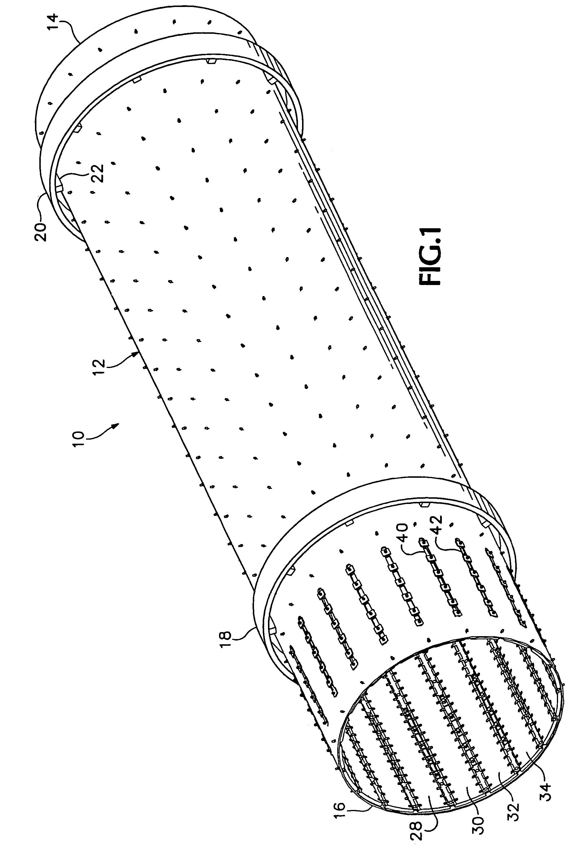 Apparatus for tumbling concrete products