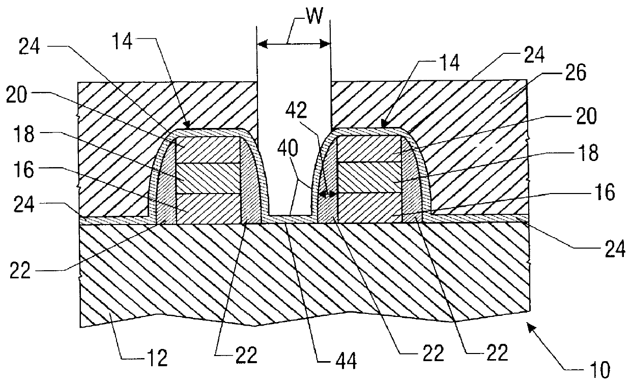 Semiconductor structure useful in a self-aligned contact having multiple insulation layers of non-uniform thickness