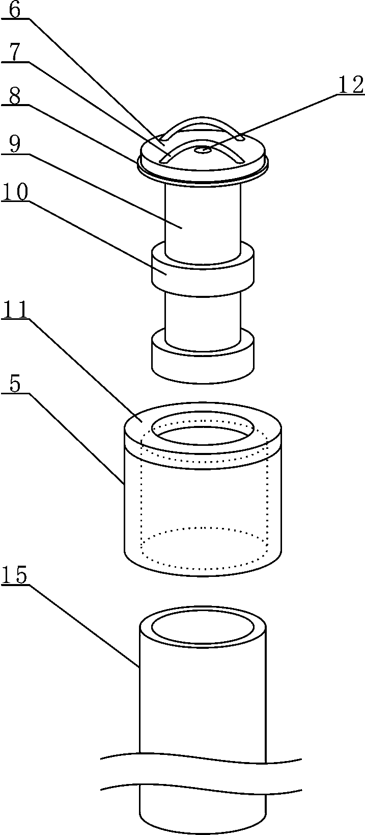 Intermediate frequency furnace plug dust preventing device