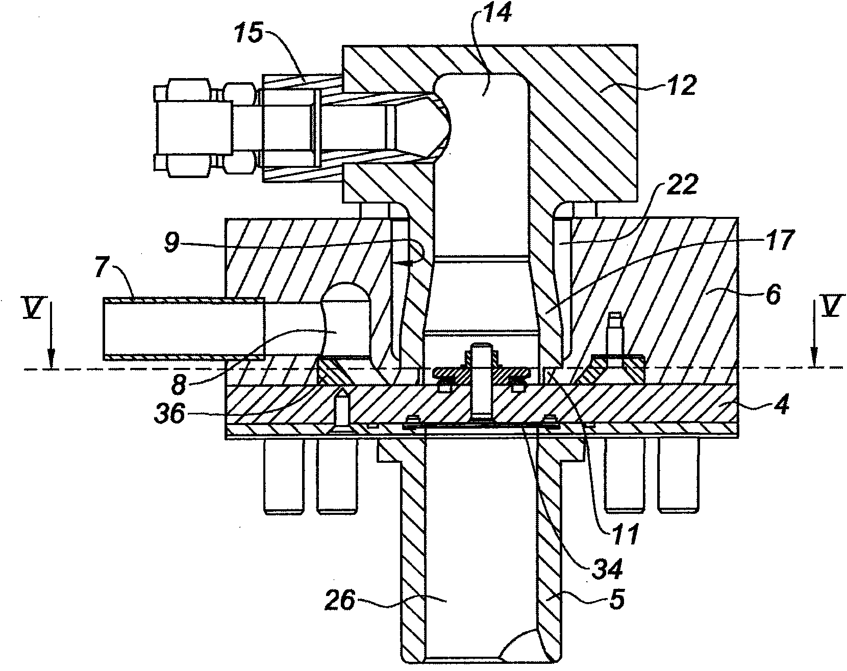 Cylinder head for piston refrigeration compressor, compression unit including such cylinder head, and piston refrigeration compressor including said compression unit