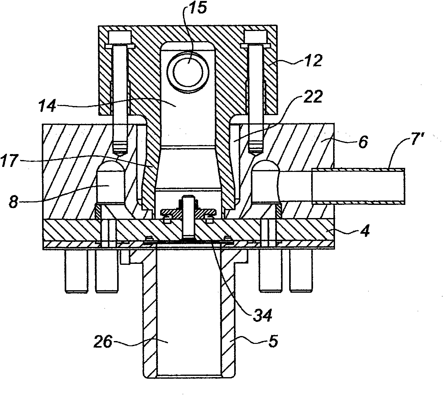 Cylinder head for piston refrigeration compressor, compression unit including such cylinder head, and piston refrigeration compressor including said compression unit