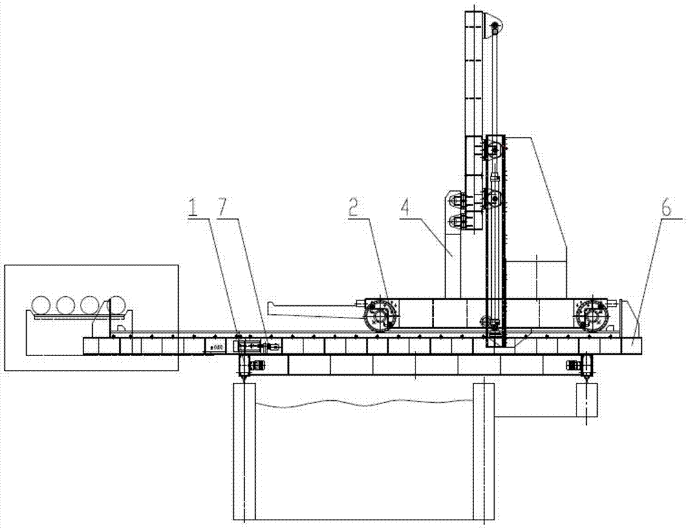 A steel pipe loading and unloading quenching manipulator