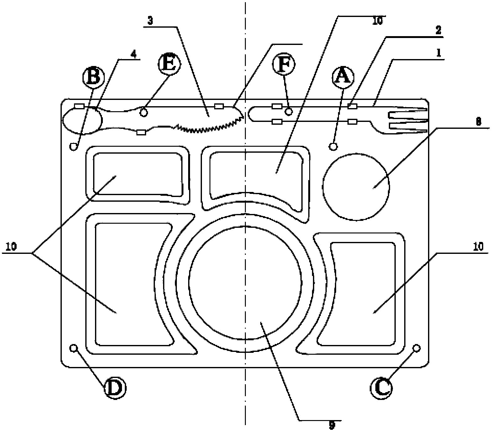 Tray holder, tableware used by matching with tray holder and using method of tray holder