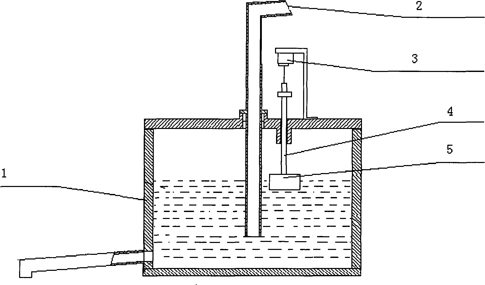 Constant fluid level control device of fused mass box for casting