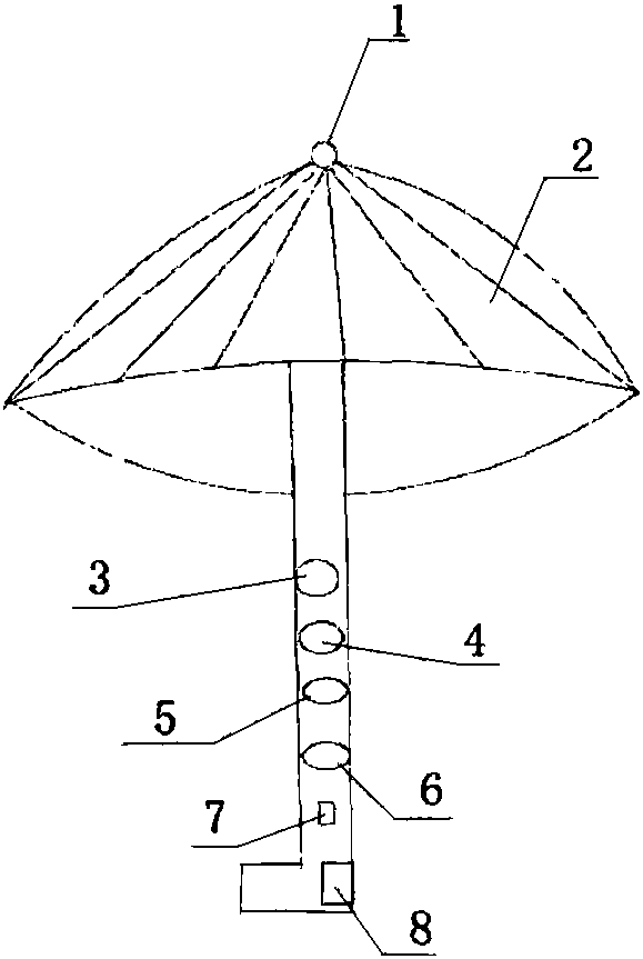 Multifunctional white-cane umbrella
