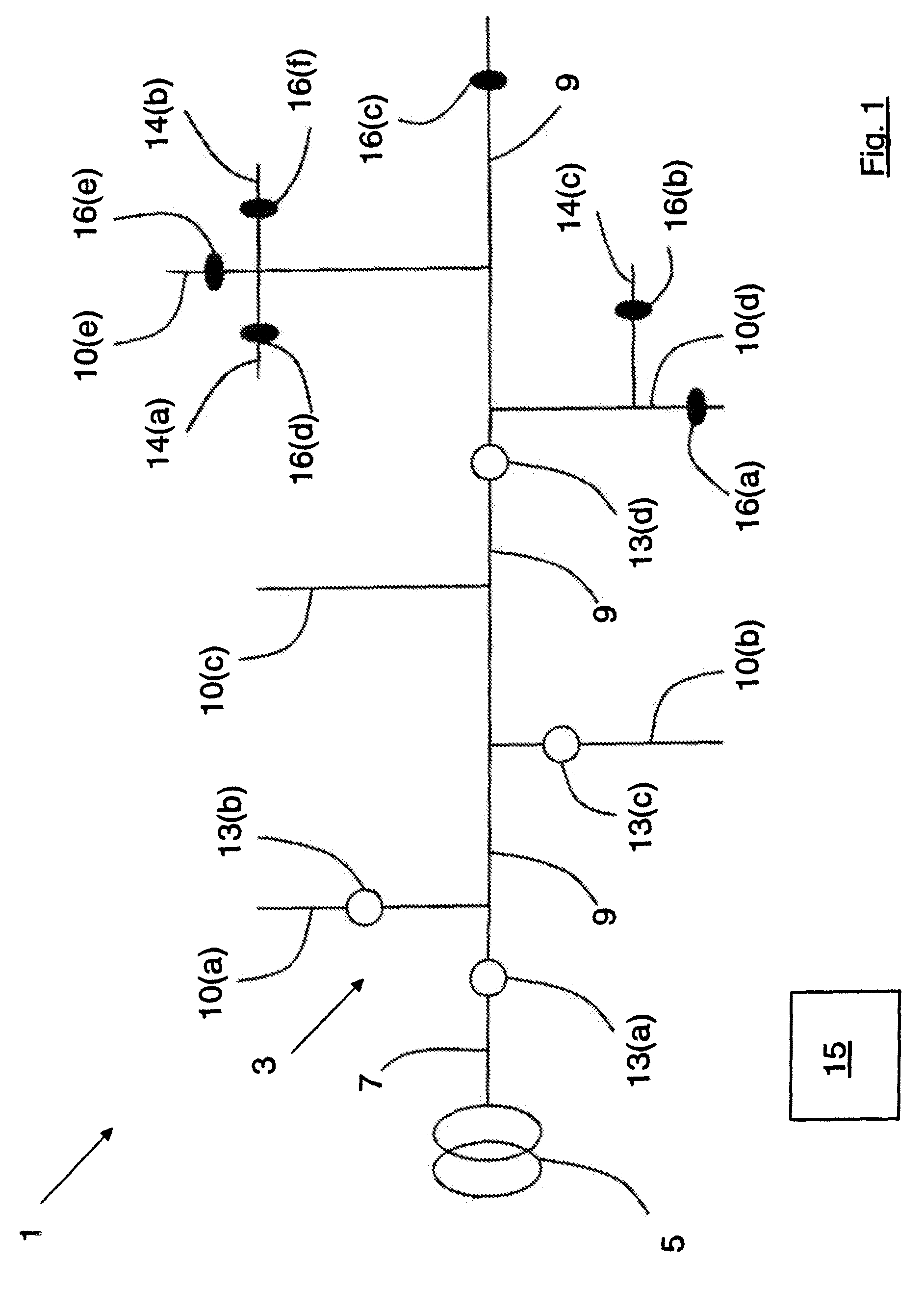 System and method for locating line faults in a medium voltage network