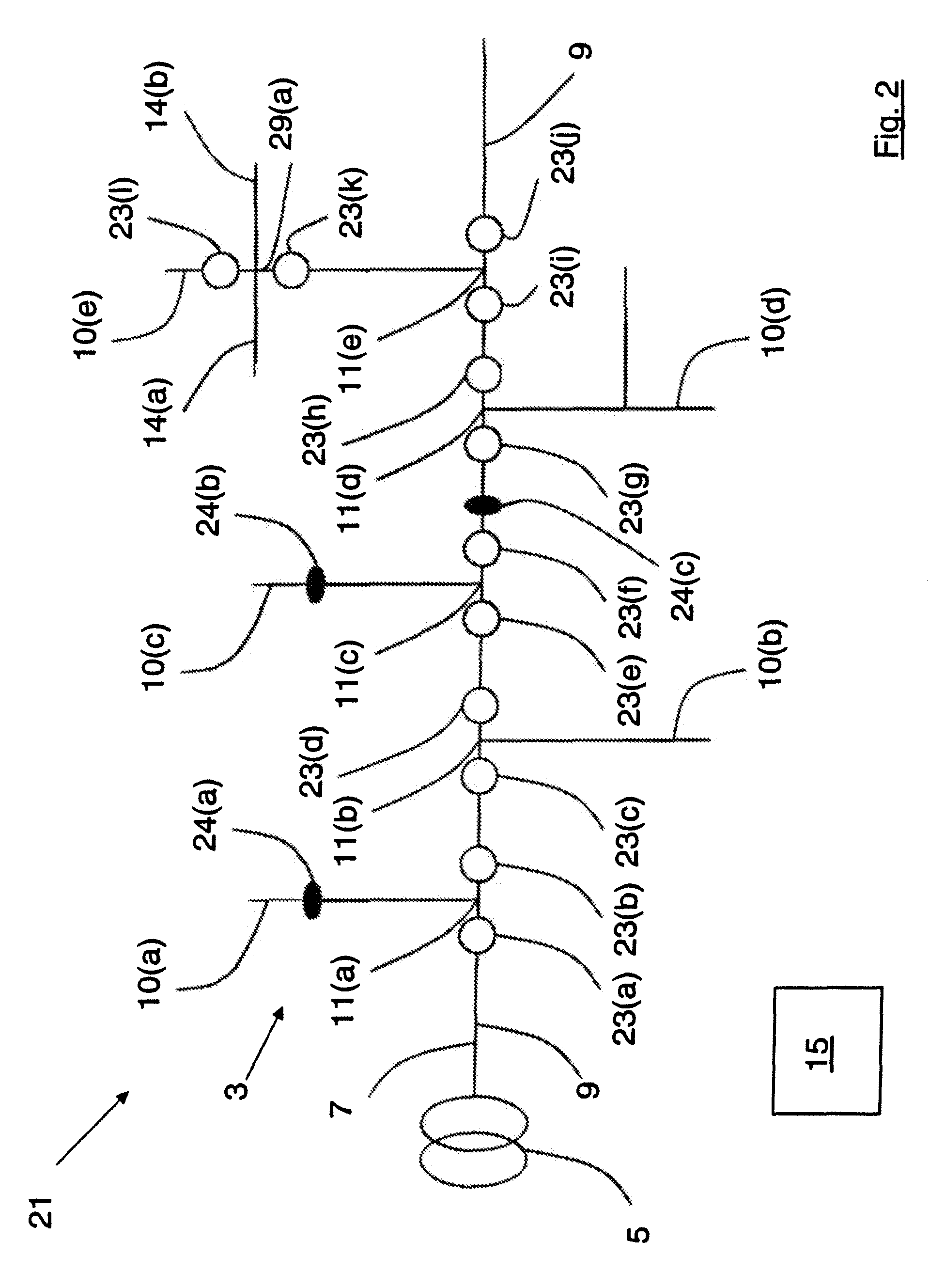System and method for locating line faults in a medium voltage network