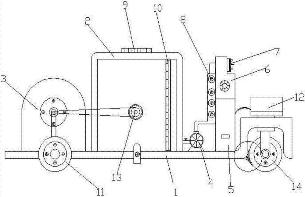 Pesticide spraying device for planting peaches