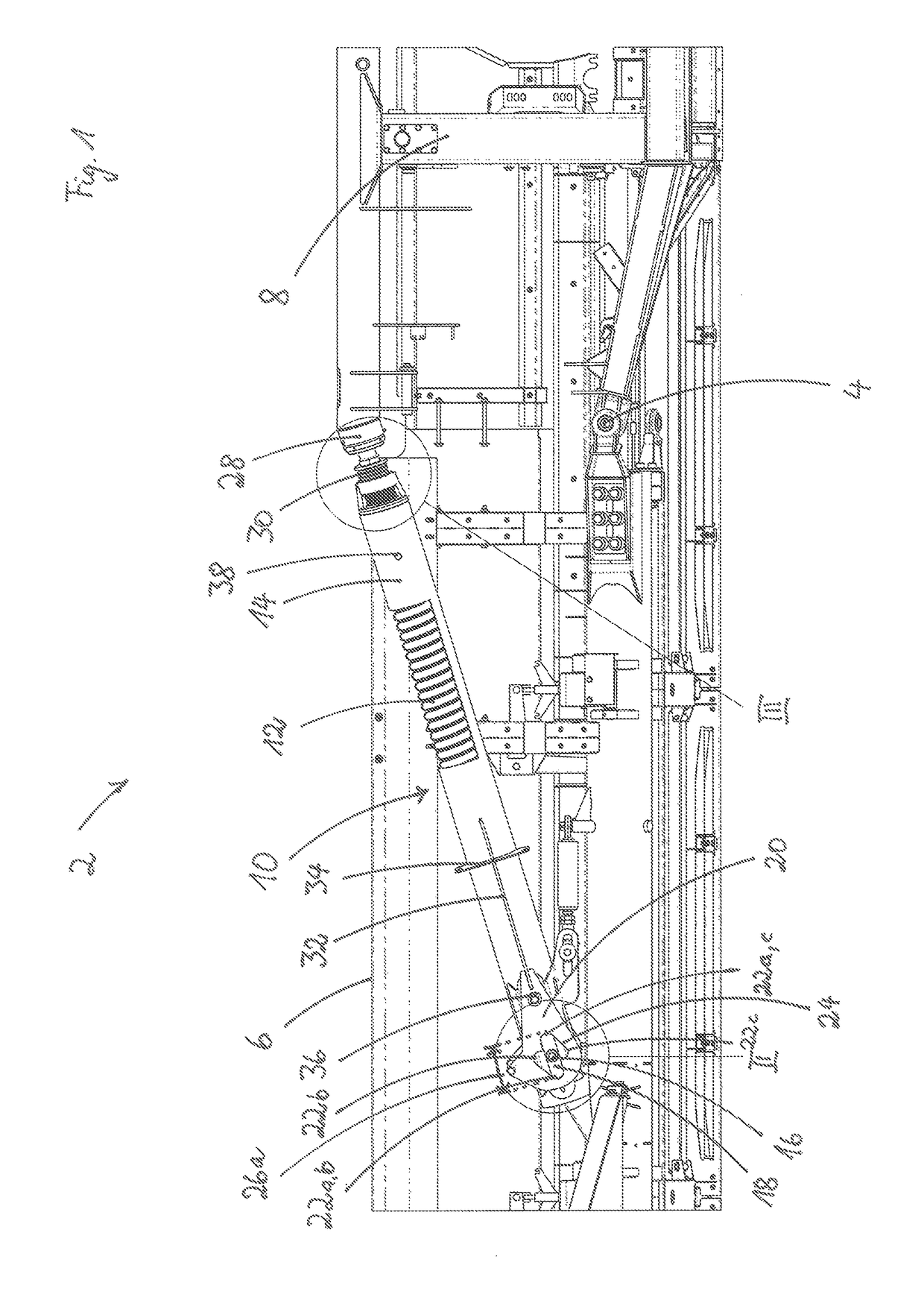 Multi-section header with adjustable lateral frame relief