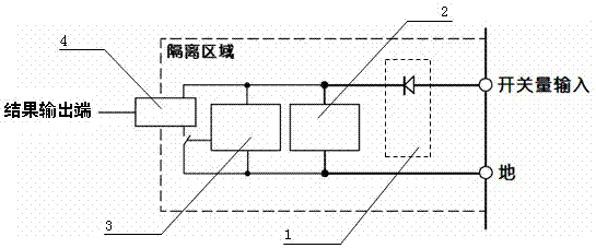 Switching value acquisition insulating circuit