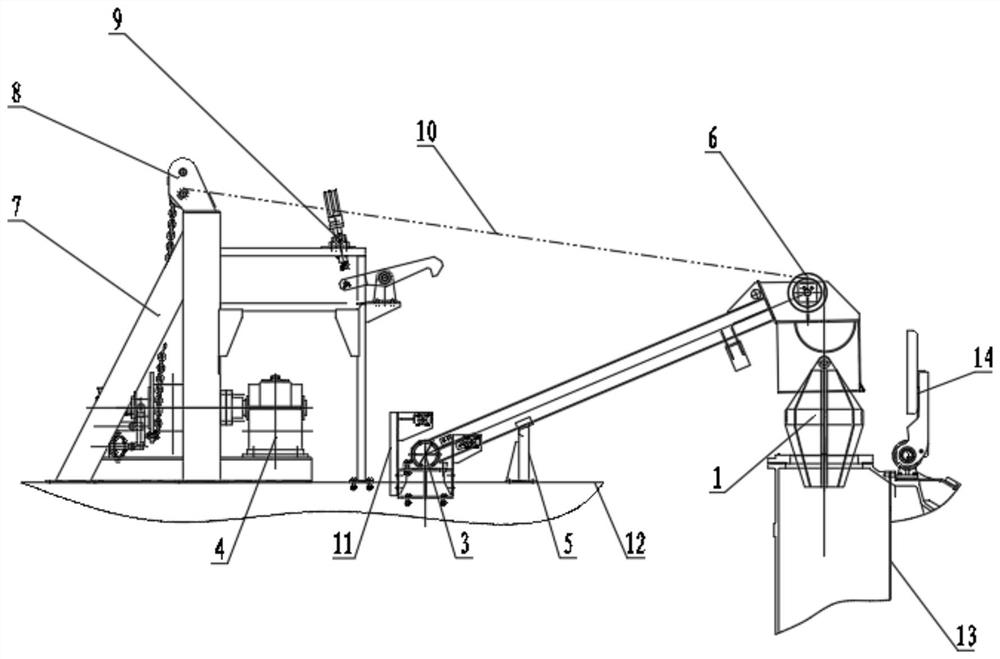 Rotary ascending pipe graphite cleaning device and using method thereof