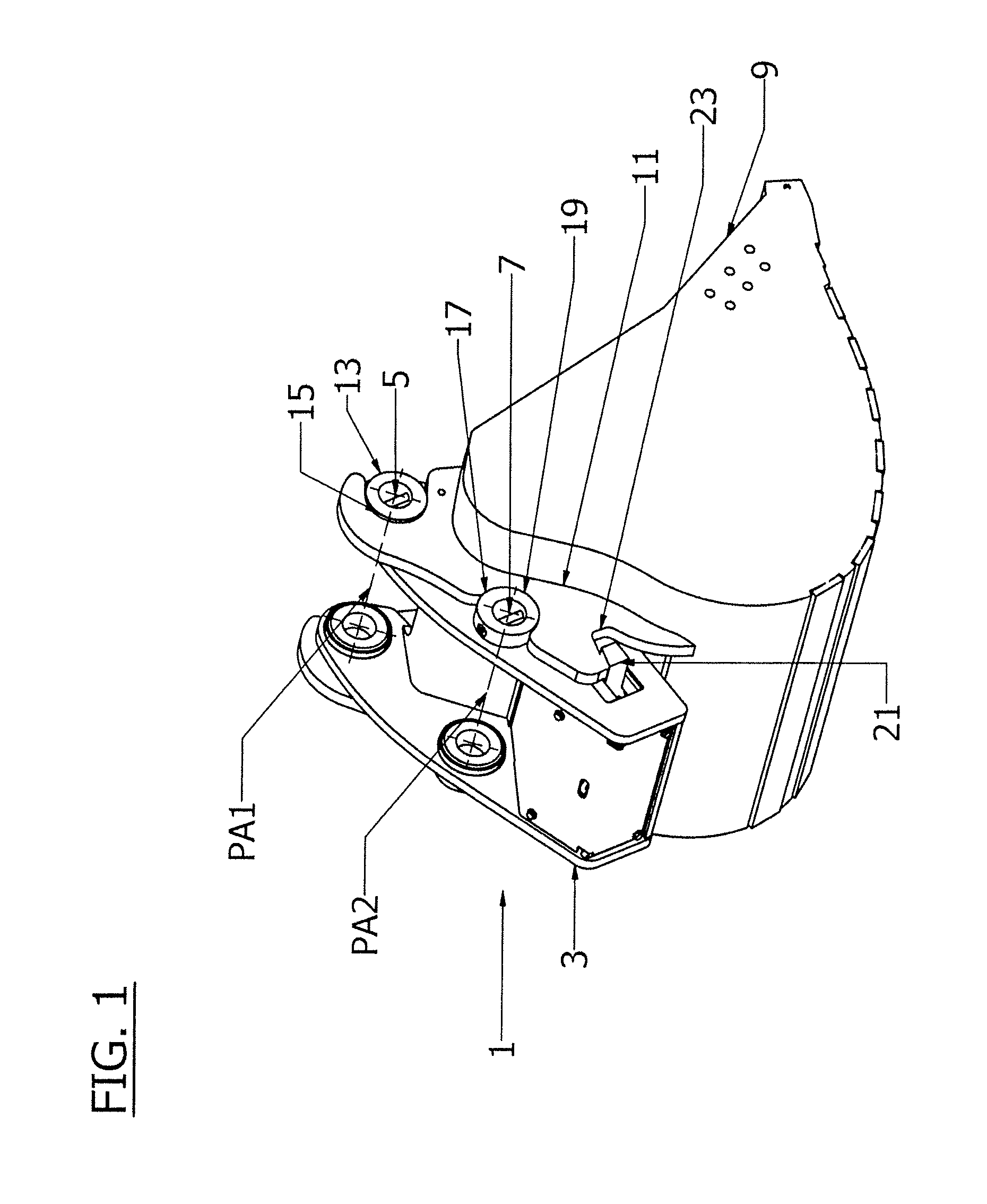 Compact quick coupling mechanism for tool attachment