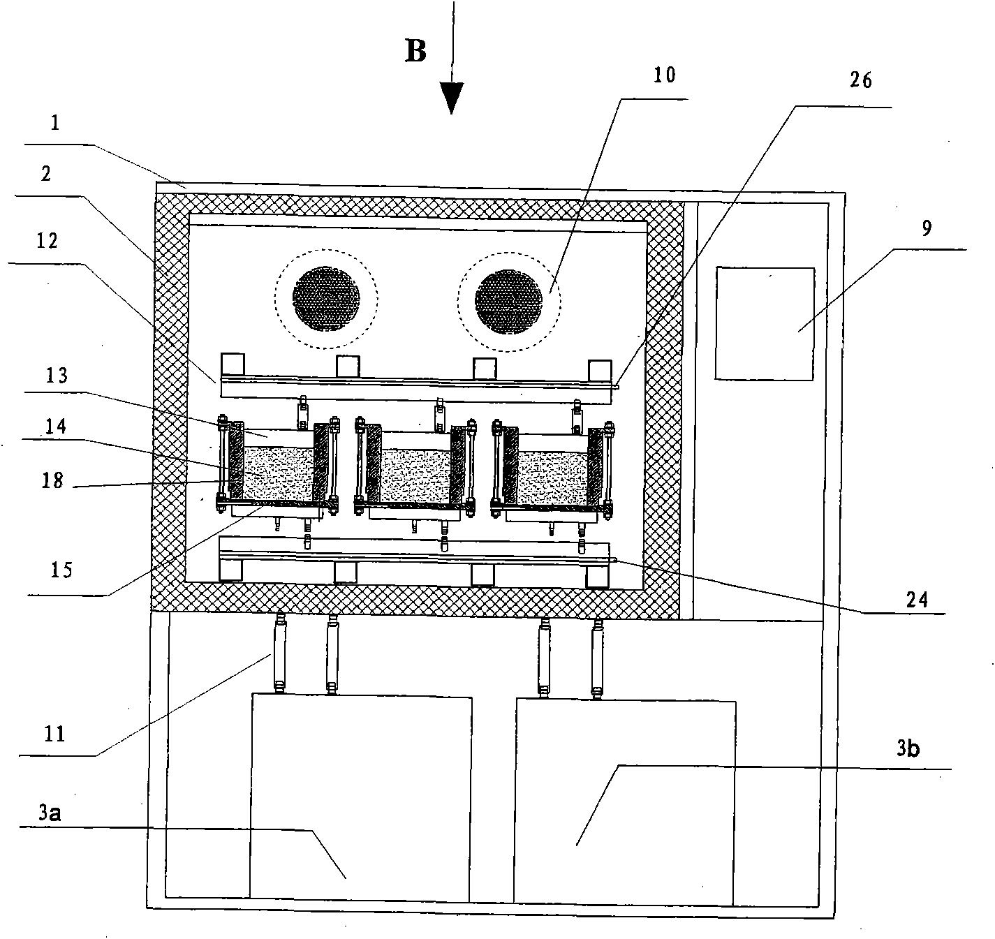 Multifunctional road soil roadbed freezing and thawing circulating test device