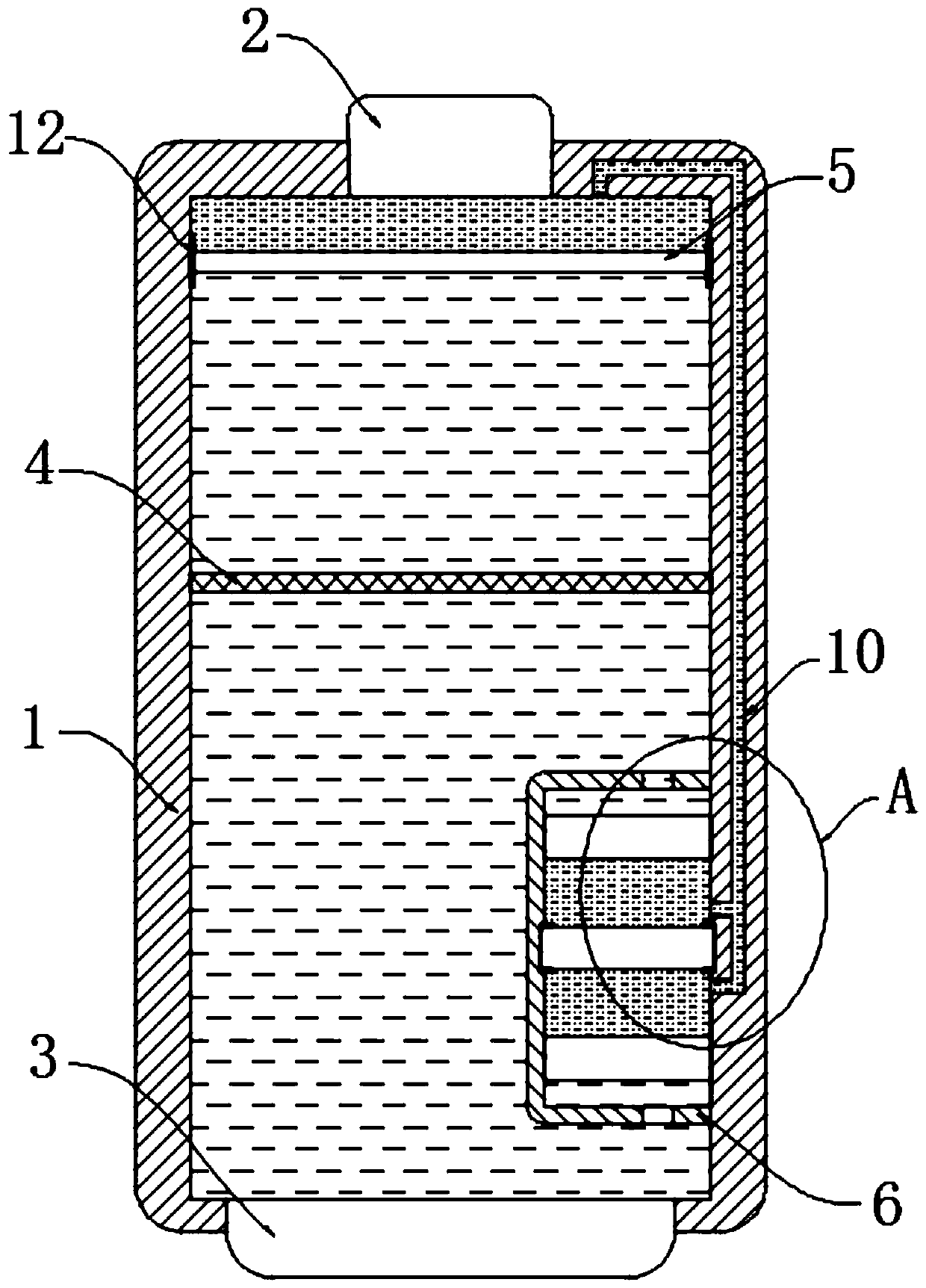 Lithium battery convenient for air transportation