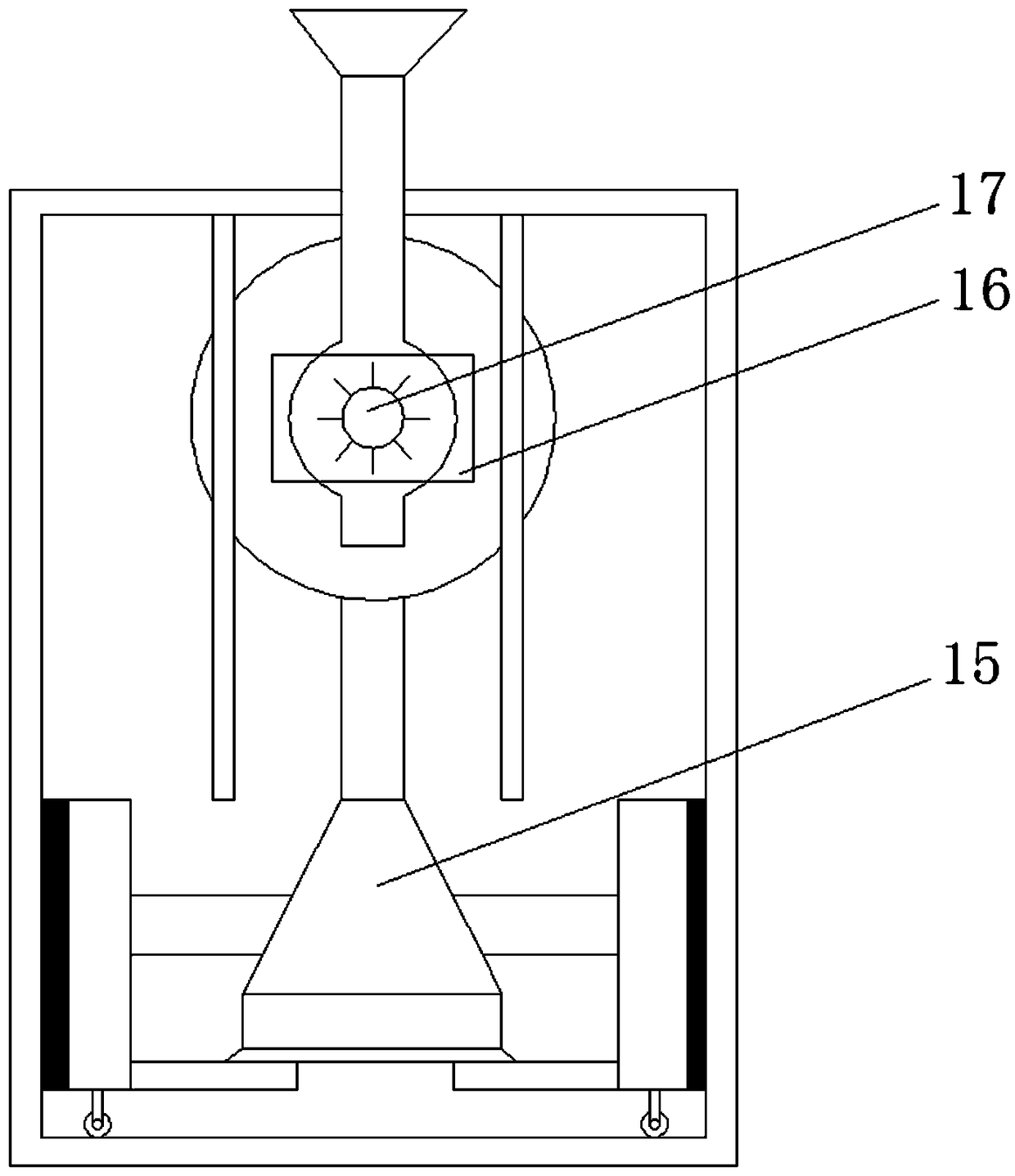 Chinese herbal medicine pounding device used for raw material processing of Chinese herbal pieces