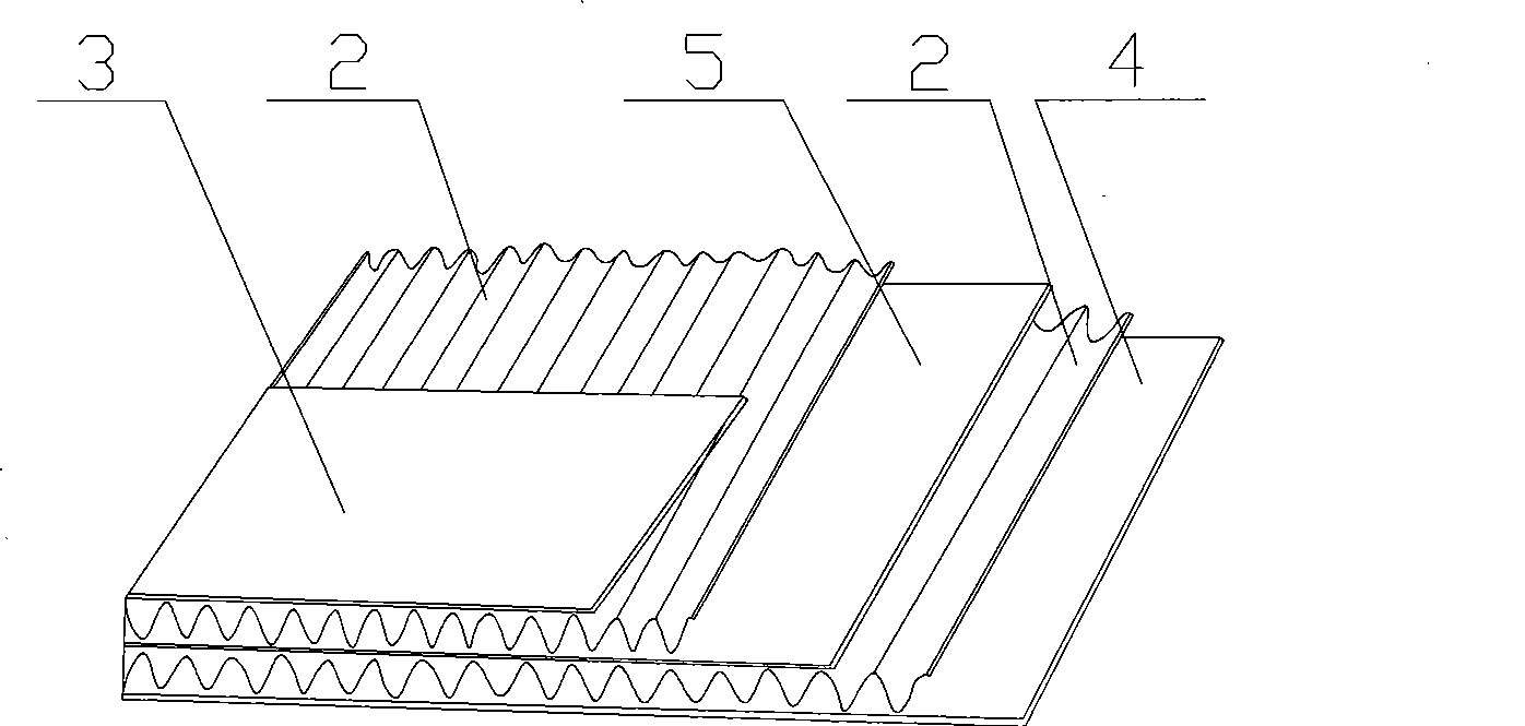 Paper-plastic corrugated plate and fabricating method thereof