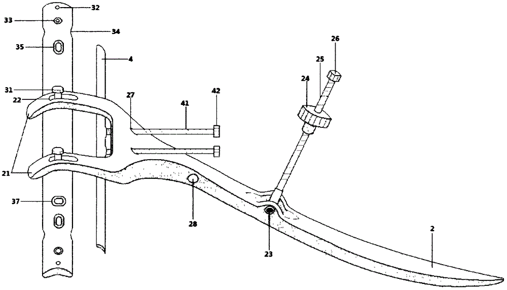 Integrated fracture reduction fixing clamp