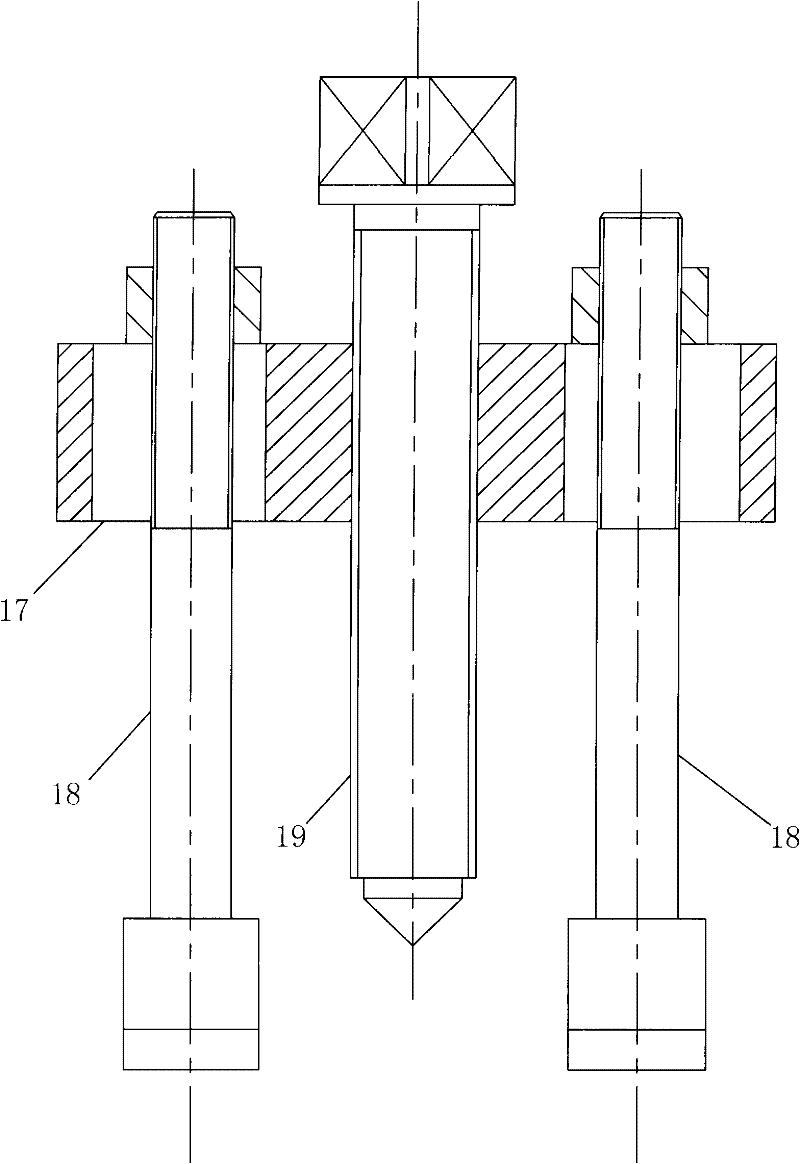 Double screw propulsion device for plugging tools