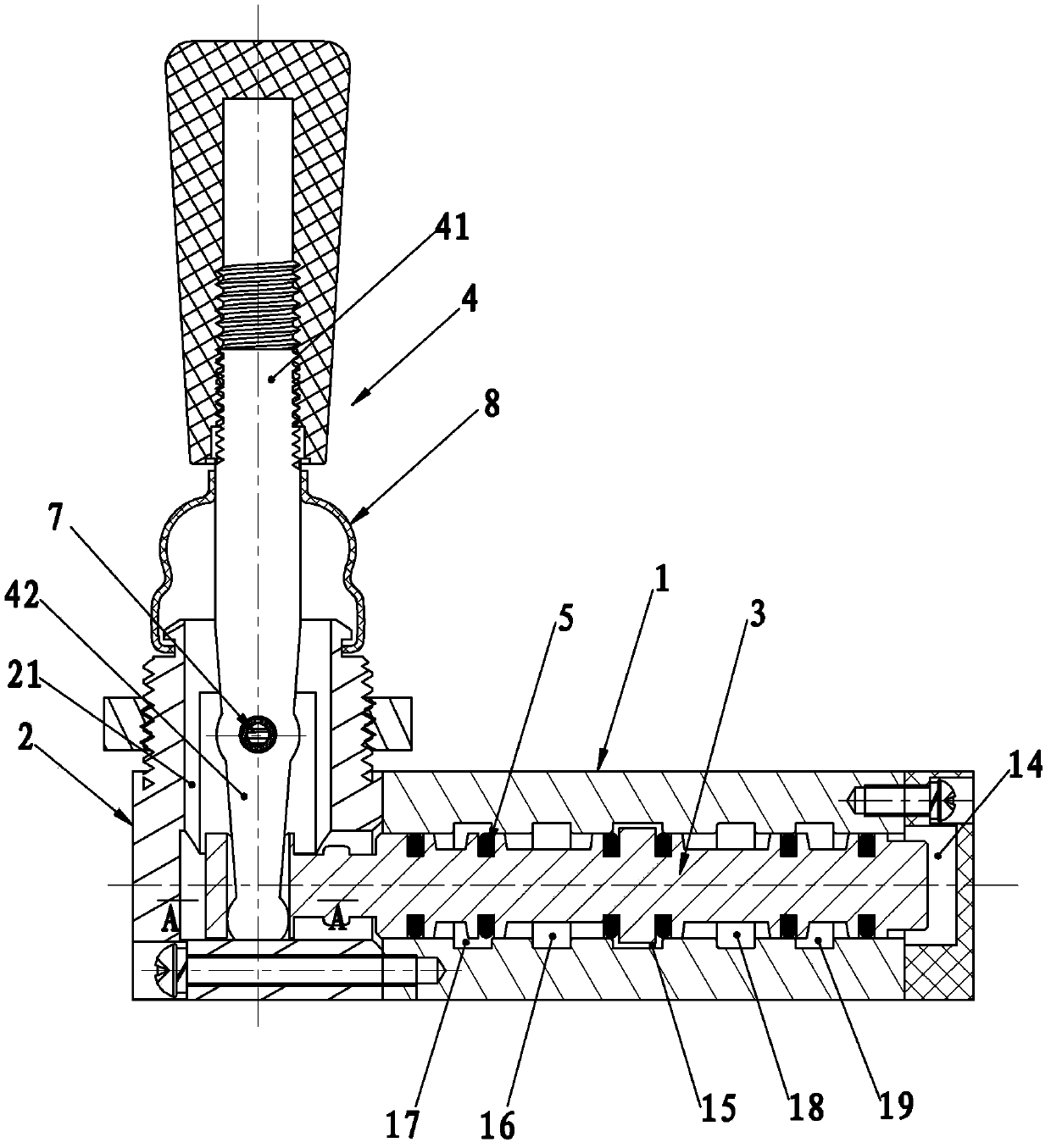 Fast insertion type manual valve for vehicle