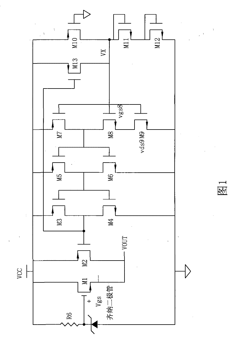 Low-voltage starting circuit capable of being started at high voltage and working in a wide range