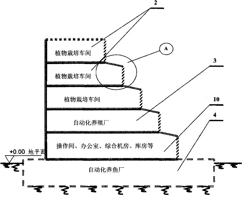 Environmental protection and agriculture combination device with ecological circulation